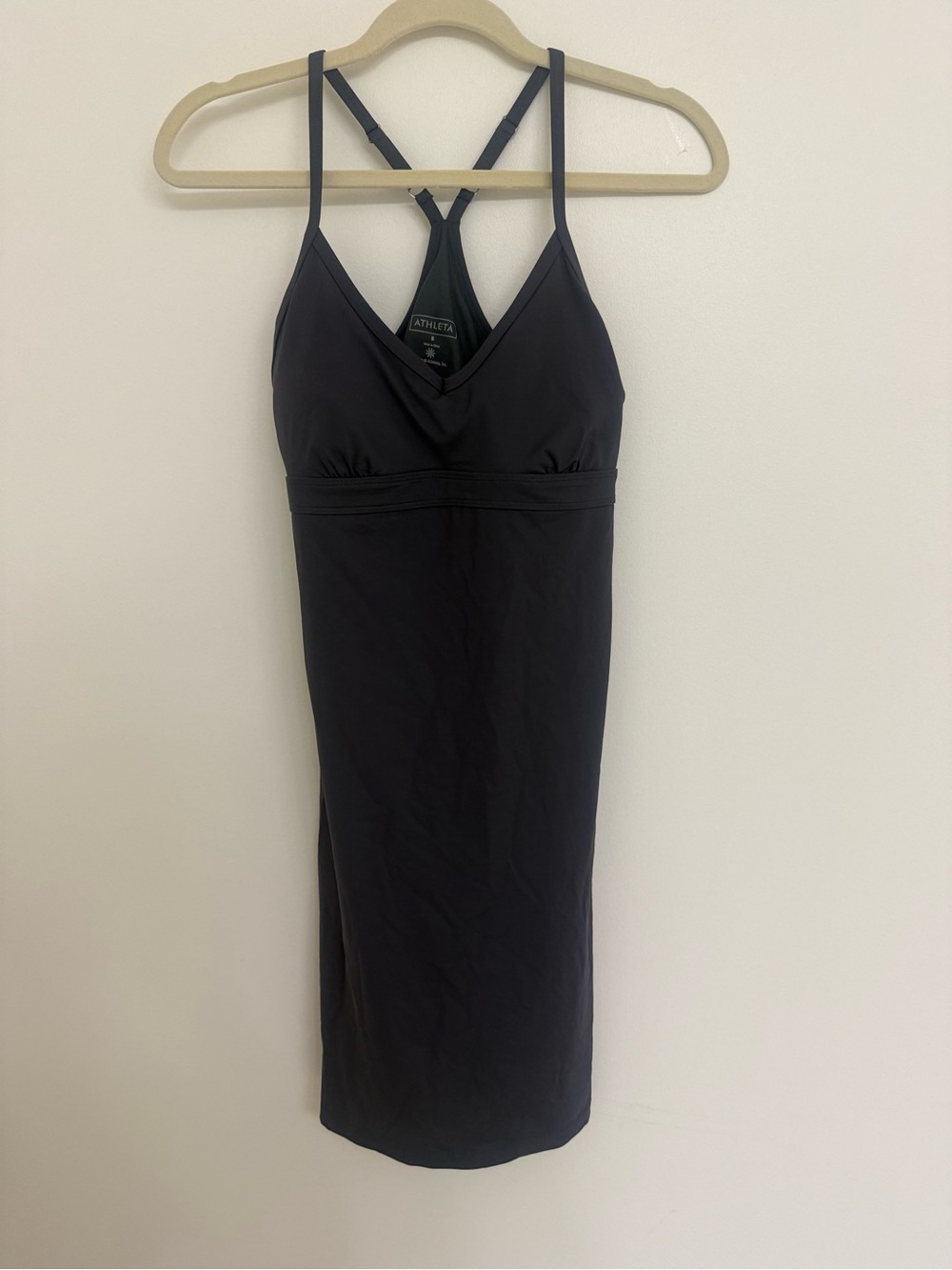 Athleta Charcoal Gray Racerback Tank Dress Women’s Small